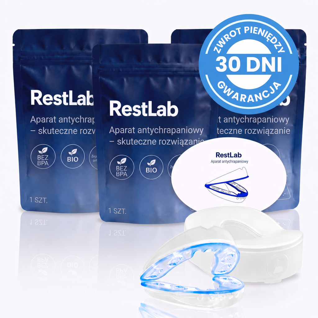 Pozbądź się chrapania już od pierwszej nocy – RestLab (+ HIGIENICZNE ETUI OCHRONNE GRATIS)