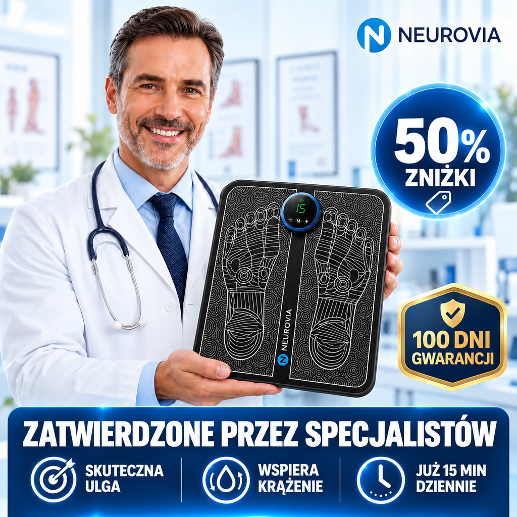Neurovia™ Terapia EMS na opuchnięte, ciężkie lub osłabione nogi – do użytku domowego.